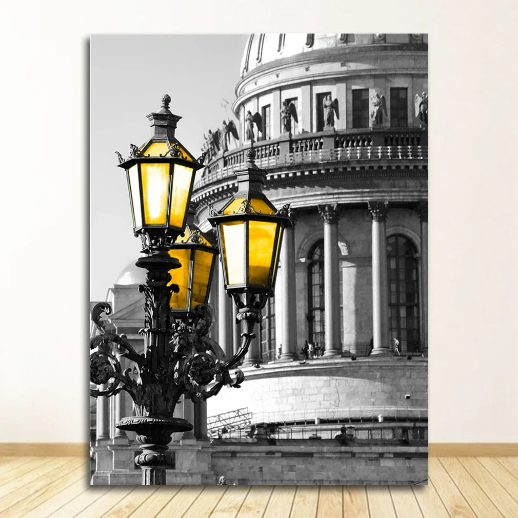 DecorBites™ Nordic Landscape Canvas Print Set - Yellow Scenery