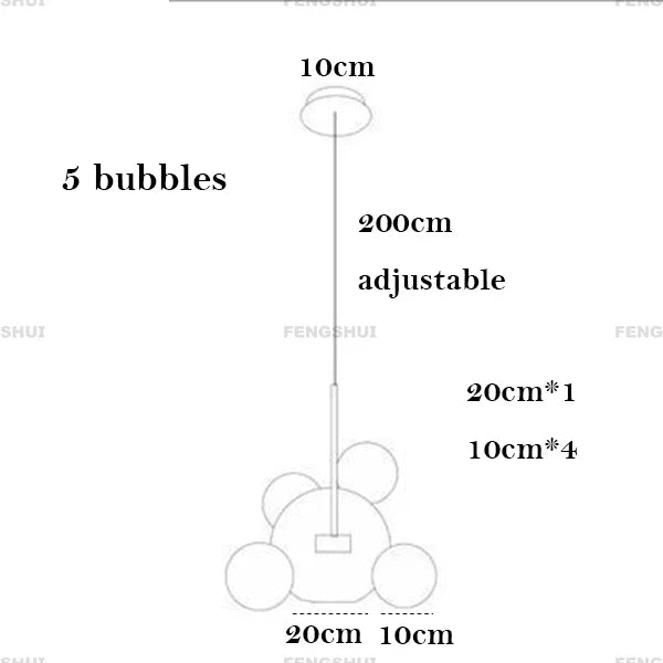 DecorBites™ Nordic LED Bubble Chandelier for Home Lighting