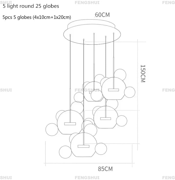 DecorBites™ Nordic Led Chandelier for Home Decor