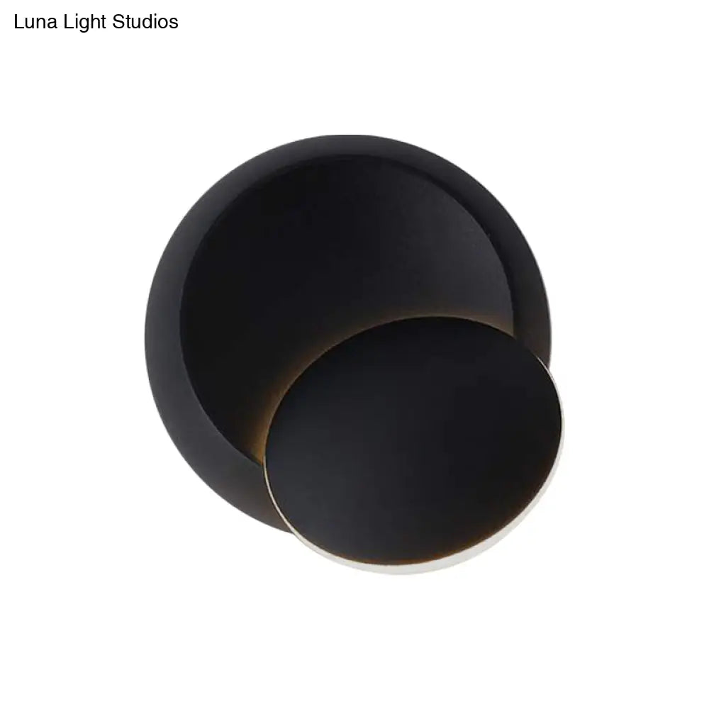 DecorBites™ Nordic Metal Moon Wall Light - Moveable Flush Mount Sconce in Black/White/Pink with LED White/Yellow Light