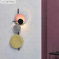 DecorBites™ Nordic Metal Moon Wall Light - Moveable Flush Mount Sconce in Black/White/Pink with LED White/Yellow Light