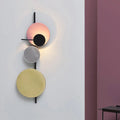 DecorBites™ Nordic Metallic Blue/Red/Pink LED Circular Wall Mount Light for Living Room