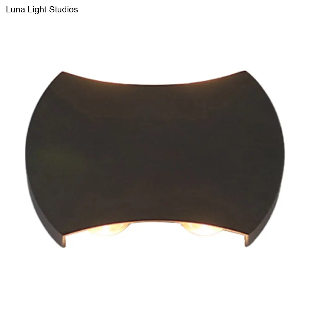 DecorBites™ Nordic Metallic Mini Wall Light - Ellipse/Curve/Honeycomb Design - 4/6-Bulb LED Wall Washer Sconce in Black for Hallways