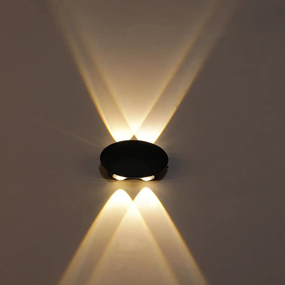 DecorBites™ Nordic Metallic Mini Wall Light - Ellipse/Curve/Honeycomb Design - 4/6-Bulb LED Wall Washer Sconce in Black for Hallways