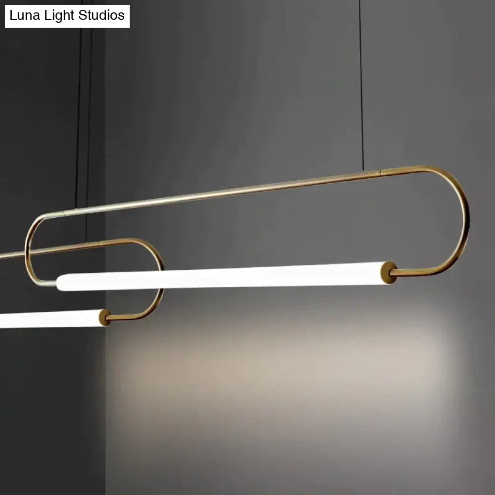 DecorBites™ Nordic Minimalist Bar Hanging Rectangular Frame Pendant Light