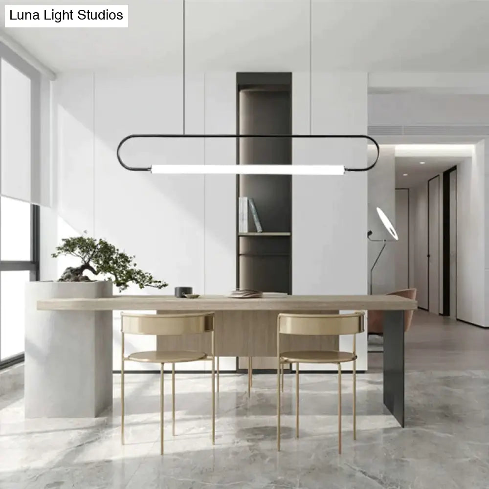DecorBites™ Nordic Minimalist Bar Hanging Rectangular Frame Pendant Light