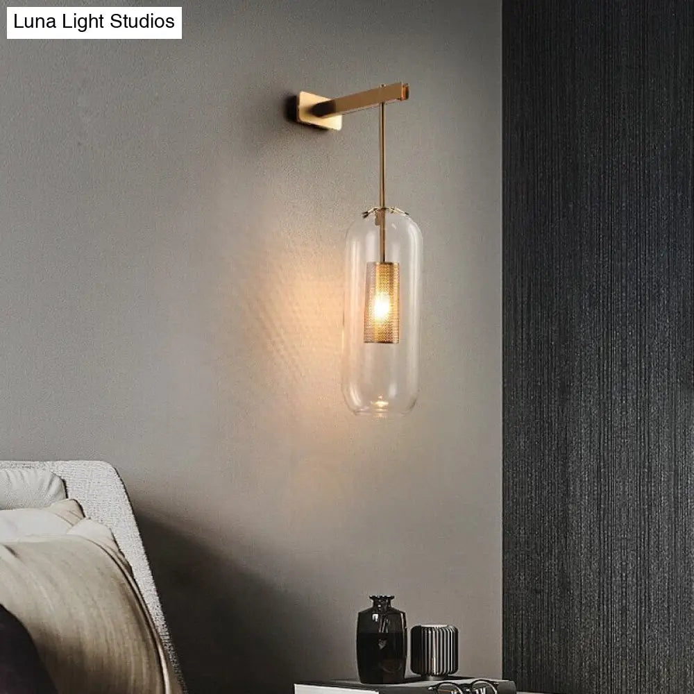 DecorBites™ Nordic Modern Decor Glass Lampshade for Bedroom Study Room Stairs Art Wall Lamp