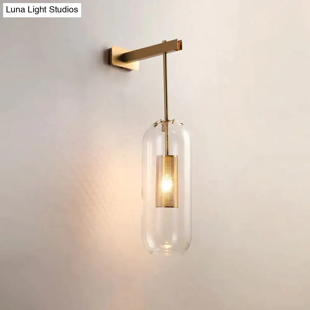 DecorBites™ Nordic Modern Decor Glass Lampshade for Bedroom Study Room Stairs Art Wall Lamp