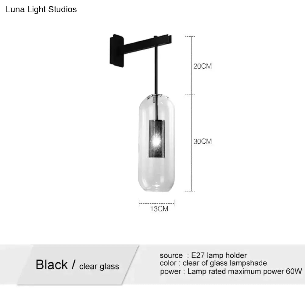 DecorBites™ Nordic Modern Decor Glass Lampshade for Bedroom Study Room Stairs Art Wall Lamp