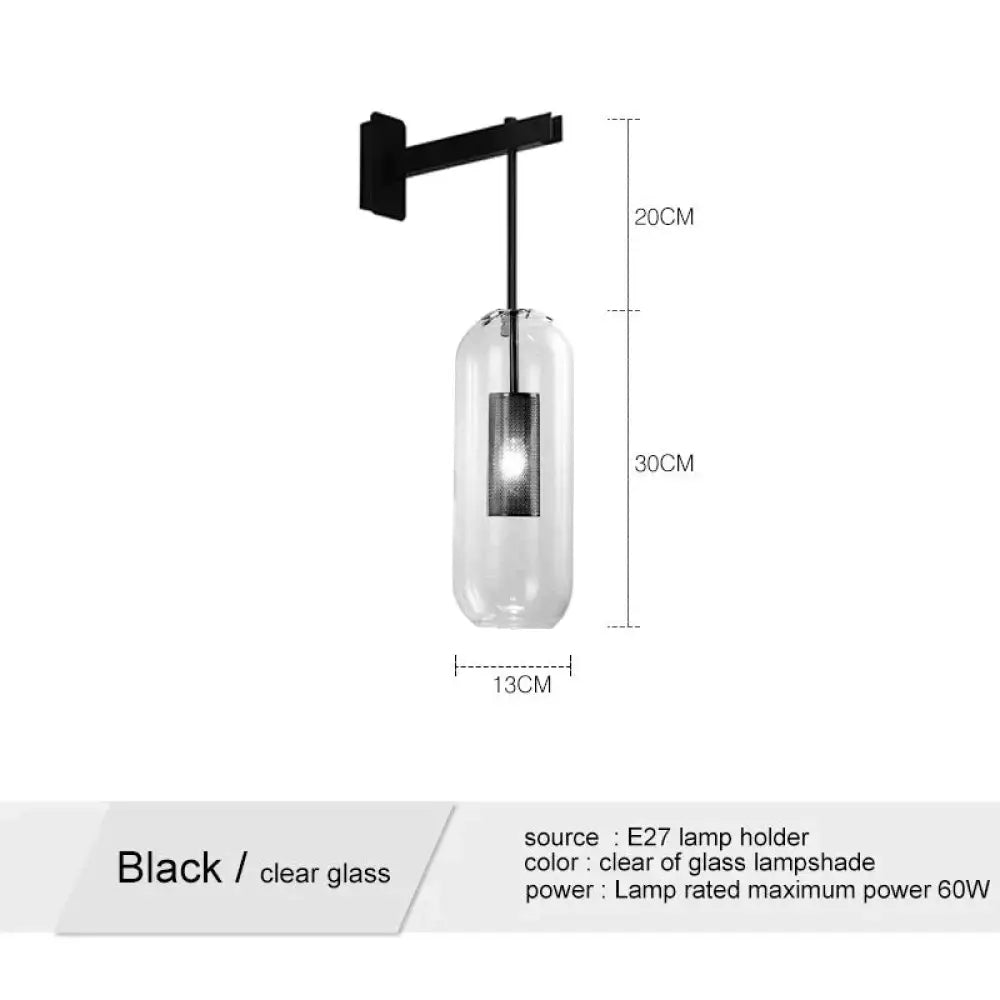 DecorBites™ Nordic Modern Decor Glass Lampshade for Bedroom Study Room Stairs Art Wall Lamp