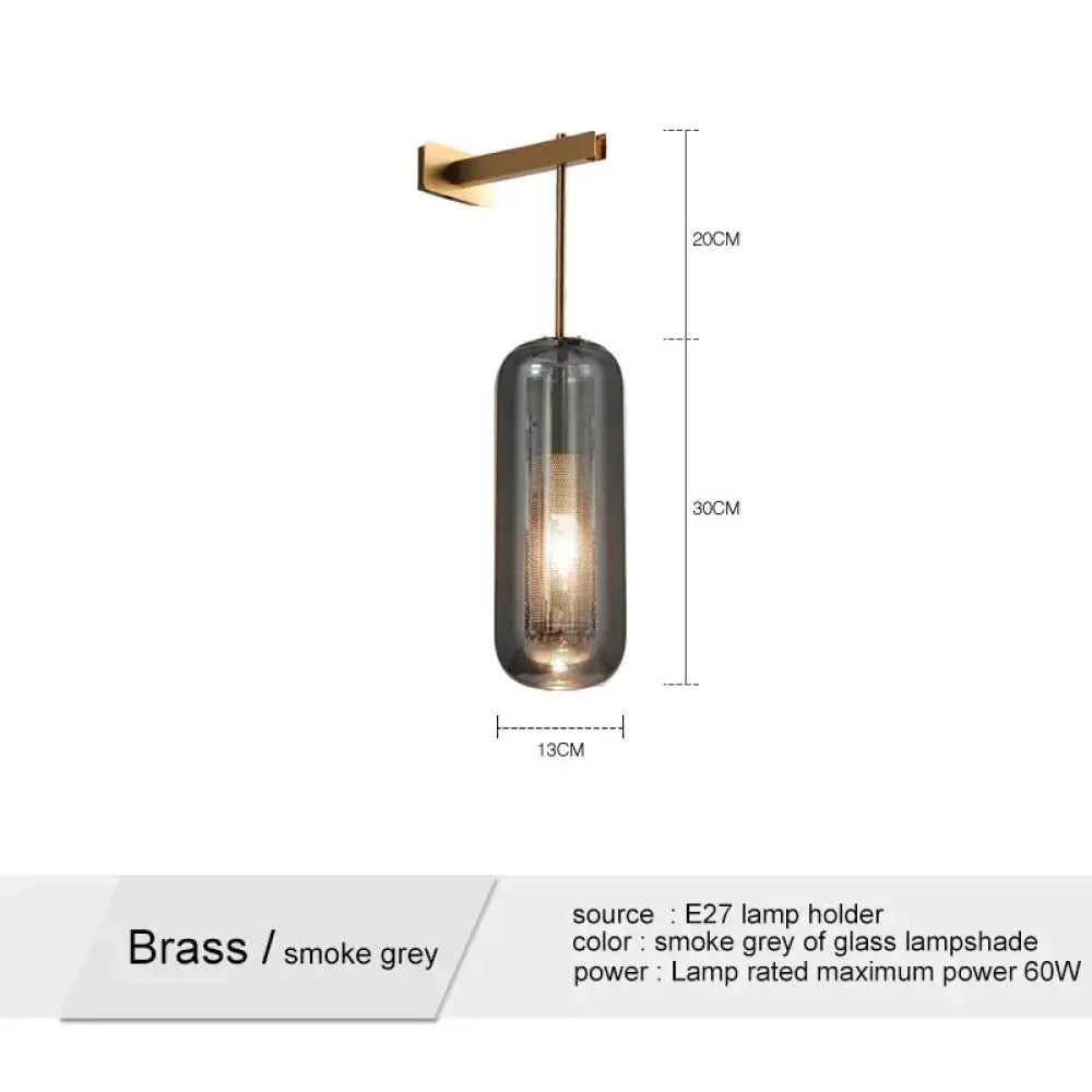 DecorBites™ Nordic Modern Decor Glass Lampshade for Bedroom Study Room Stairs Art Wall Lamp