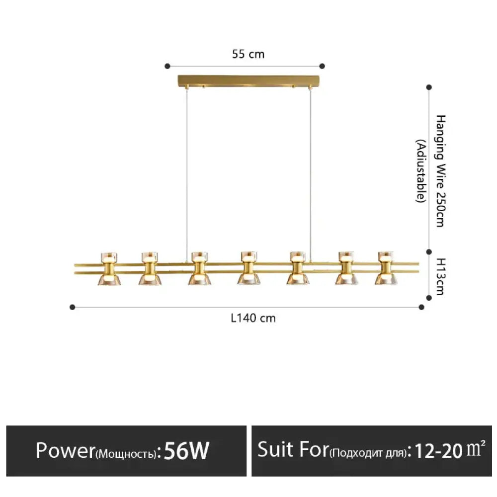 DecorBites™ Nordic modern minimalist light luxury bar LED strip lamp kitchen island table Light fixture