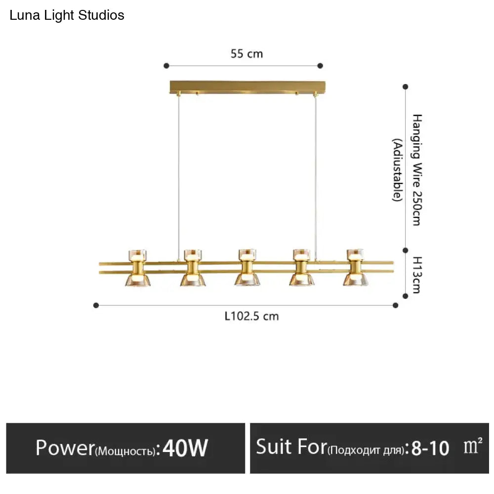 DecorBites™ Nordic modern minimalist light luxury bar LED strip lamp kitchen island table Light fixture