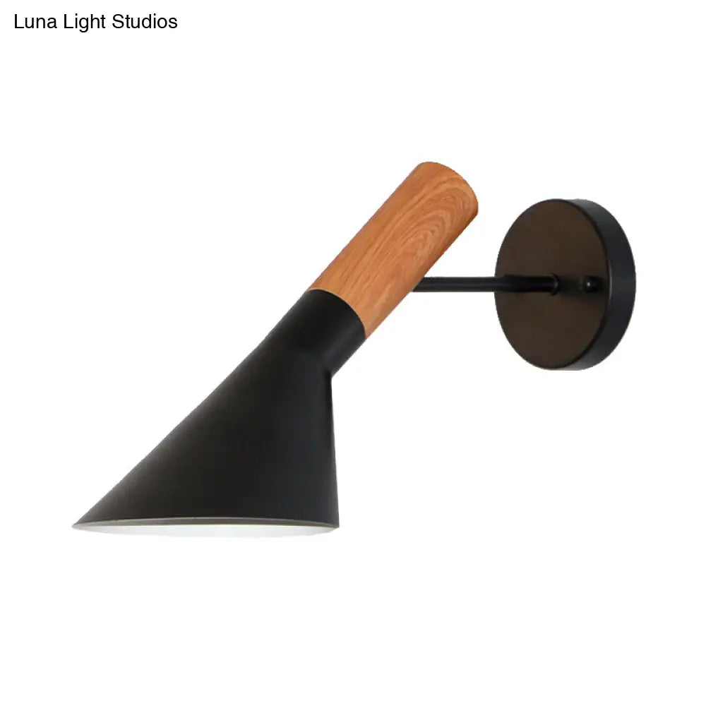 DecorBites™ Nordic Monochrome Wall Light: Single Bulb Metallic Sconce for Showrooms and Galleries