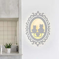 DecorBites™ Nordic Oval Frame Kitten Kitchen Wall Light with LED Acrylic, White