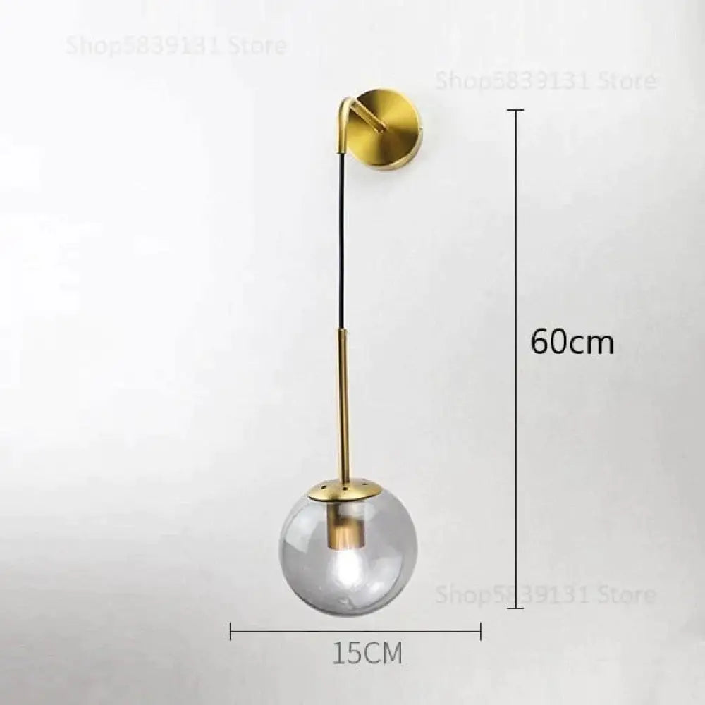 DecorBites™ Nordic Retro Modern Glass Ball Wall Lamps for Bedside Living Room Corridor Staircase Lighting