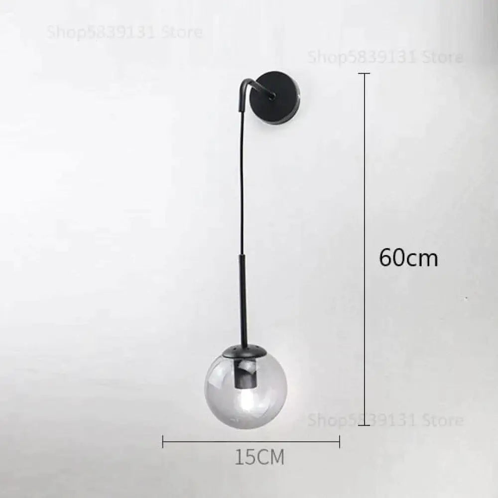 DecorBites™ Nordic Retro Modern Glass Ball Wall Lamps for Bedside Living Room Corridor Staircase Lighting