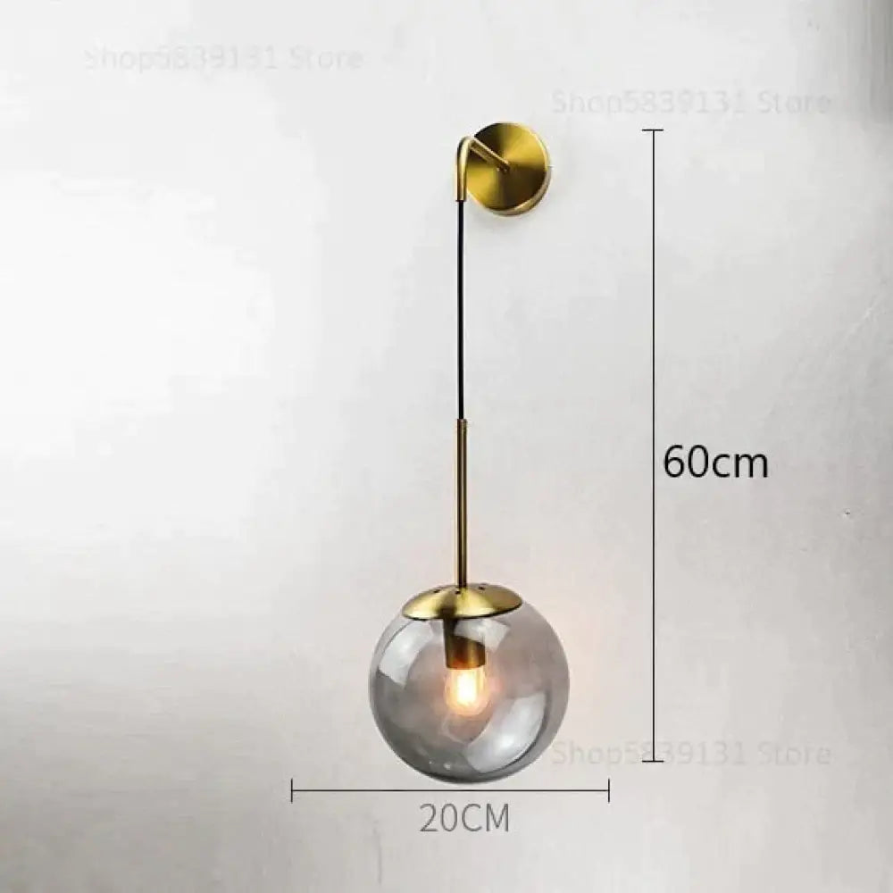 DecorBites™ Nordic Retro Modern Glass Ball Wall Lamps for Bedside Living Room Corridor Staircase Lighting