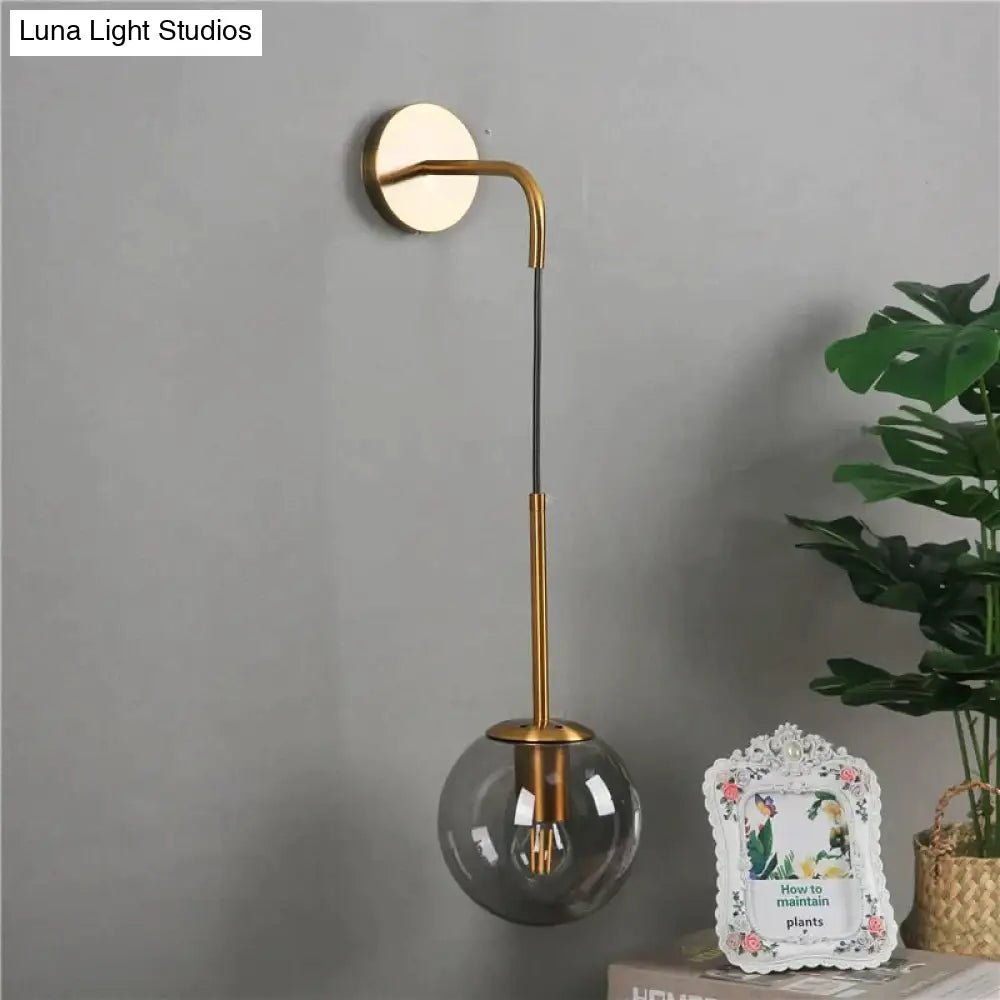 DecorBites™ Nordic Retro Modern Glass Ball Wall Lamps for Bedside Living Room Corridor Staircase Lighting