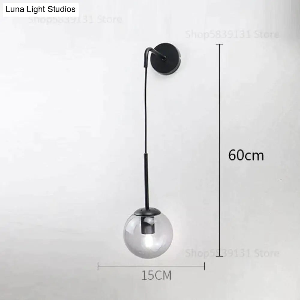 DecorBites™ Nordic Retro Modern Glass Ball Wall Lamps for Bedside Living Room Corridor Staircase Lighting