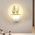 DecorBites™ Nordic Style LED Acrylic Wall Light with Elk and Tree Design for Bedroom Décor
