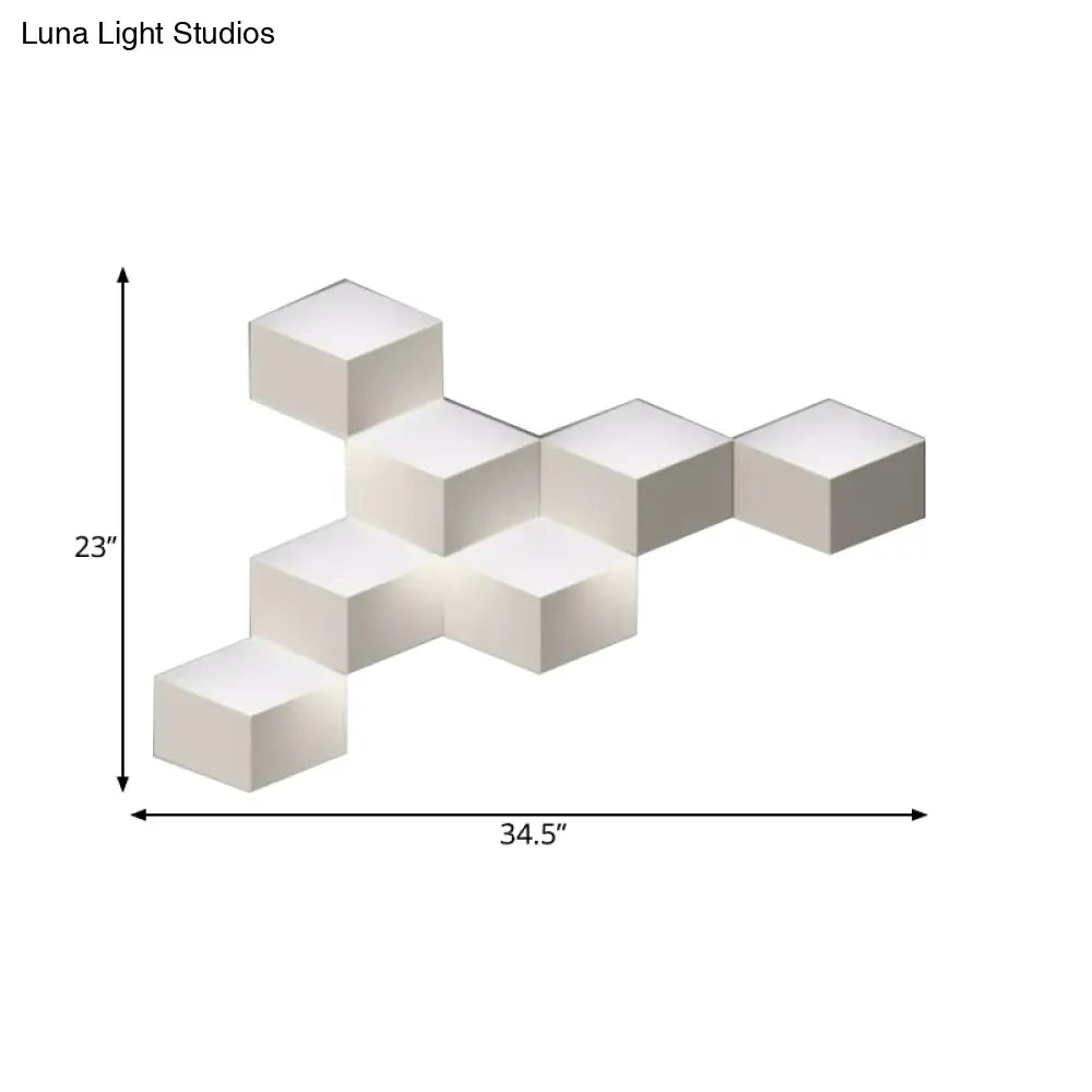 DecorBites™ Nordic Style LED Wall Lamp - White Geometric Design Light Fixture for Living Room