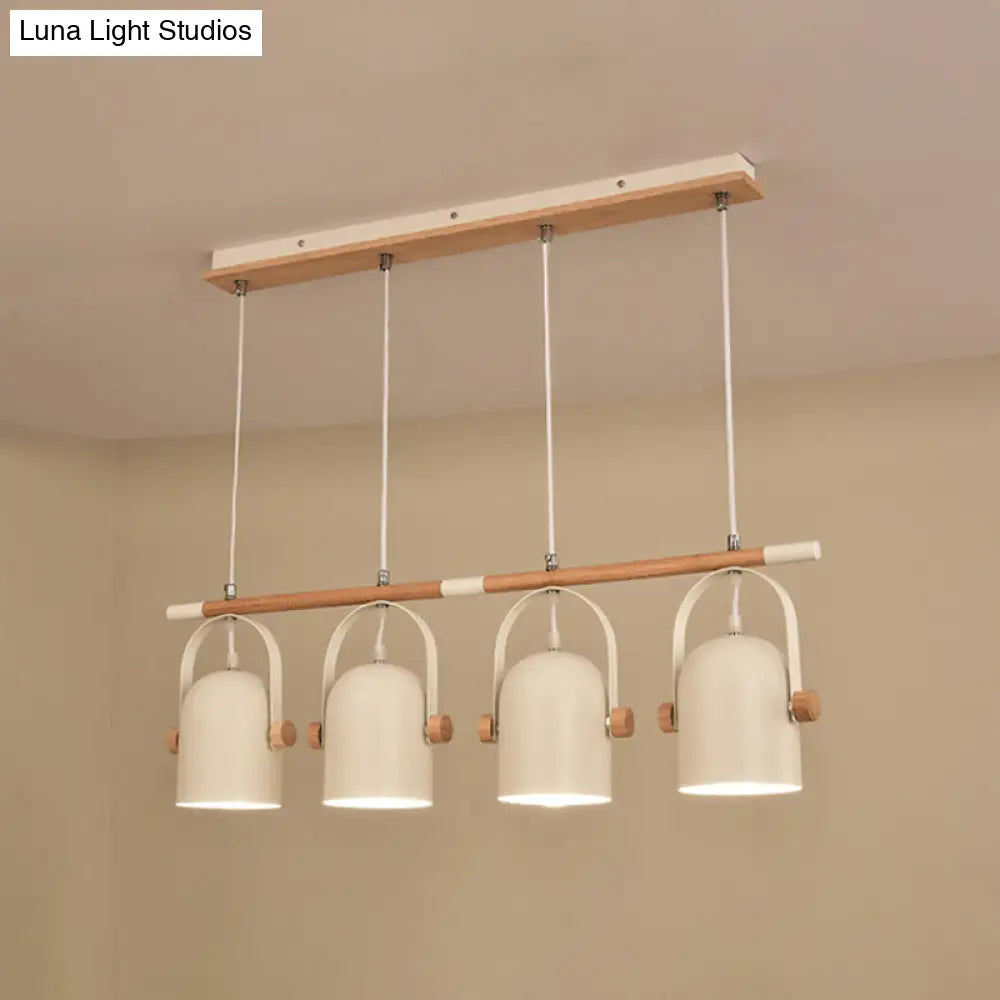 DecorBites™ Nordic Style Triple Metal Pendant Light with Adjustable Dome Shade for Island Lighting in White