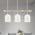 DecorBites™ Nordic Style Triple Metal Pendant Light with Adjustable Dome Shade for Island Lighting in White