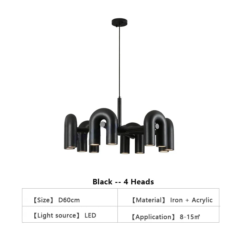 DecorBites™ Nordic U Shape LED Ceiling Chandelier