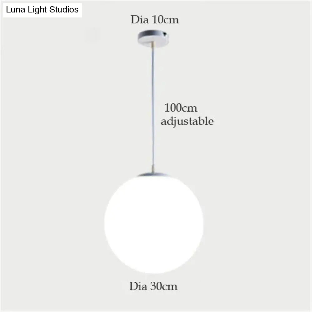 DecorBites™ Nordic White Glass Ball Pendant Lights Modern LED Living Room Hanglamp Pendant Lamp Restaurant Bar Aisle Bubble Ball Luminaire