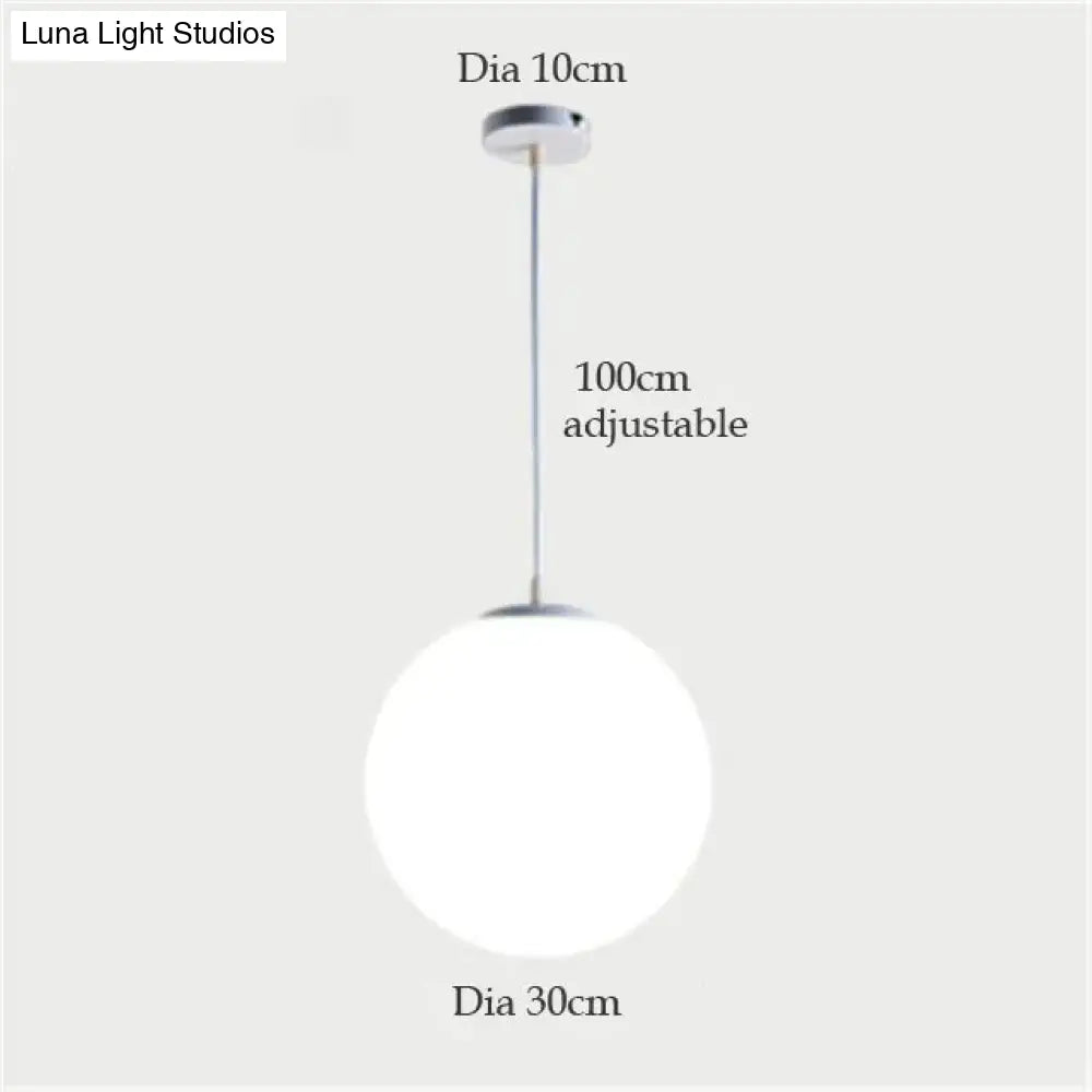 DecorBites™ Nordic White Glass Ball Pendant Lights Modern LED Living Room Hanglamp Pendant Lamp Restaurant Bar Aisle Bubble Ball Luminaire