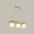 DecorBites™ Nordic Wood Pendant Light with Glass Lampshade for Dining Table