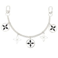 Chain Bag Silver Black Mono Flower Stylish Women’s Accessory