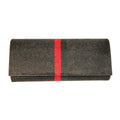 Rounded Clutch Multicolored Black Designer Style Stylish Fashion Handbag