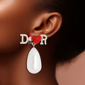 Pearl Dangle Earrings Elegant Statement Cream Fashion Jewelry