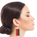 Stone Stripe Earrings Golden Gleam Stylish Statement Jewelry