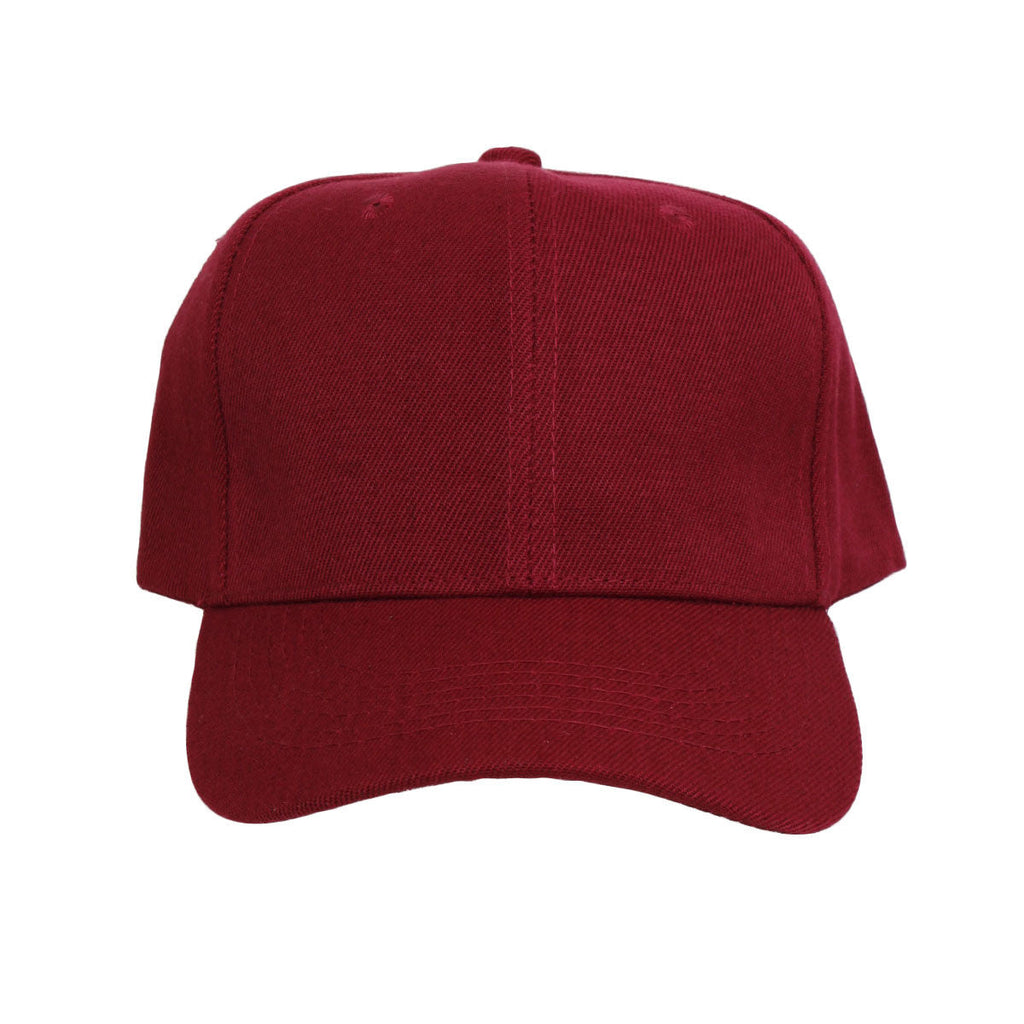 Women’s Burgundy Canvas Baseball Cap Casual Stylish Hat