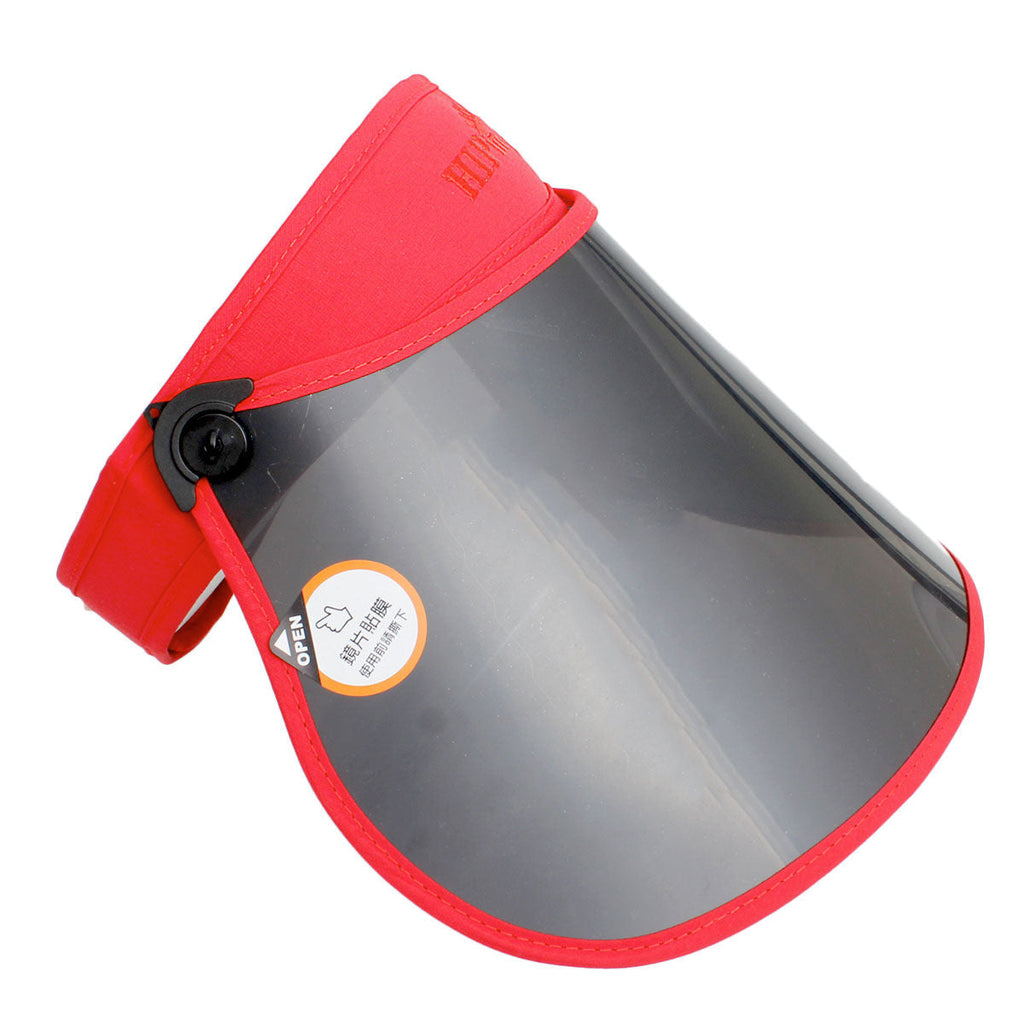 Face Shield Visor Red UPF50+ Stylish Protective Accessory
