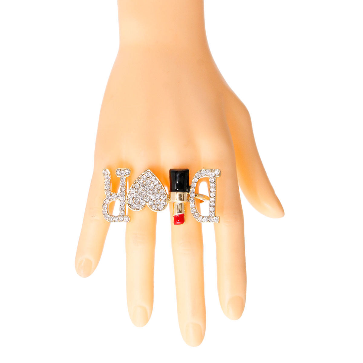 Trendy Double Finger Ring Stylish Statement Jewelry