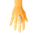 Elongated Cream Pearl Statement Ring Stylish Jewelry Accessory
