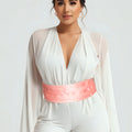 Fashion Wrap Belt Pink Satin Stylish Chic Accessory