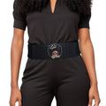 Women’s Woven Black Stretch Belt Afro Queen Stylish Accessory