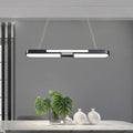 DecorBites™ Oblong Acrylic Pendant Light Kit - Simple Style, Black/Gold LED Island Lamp in Warm/White Light for Dining Room