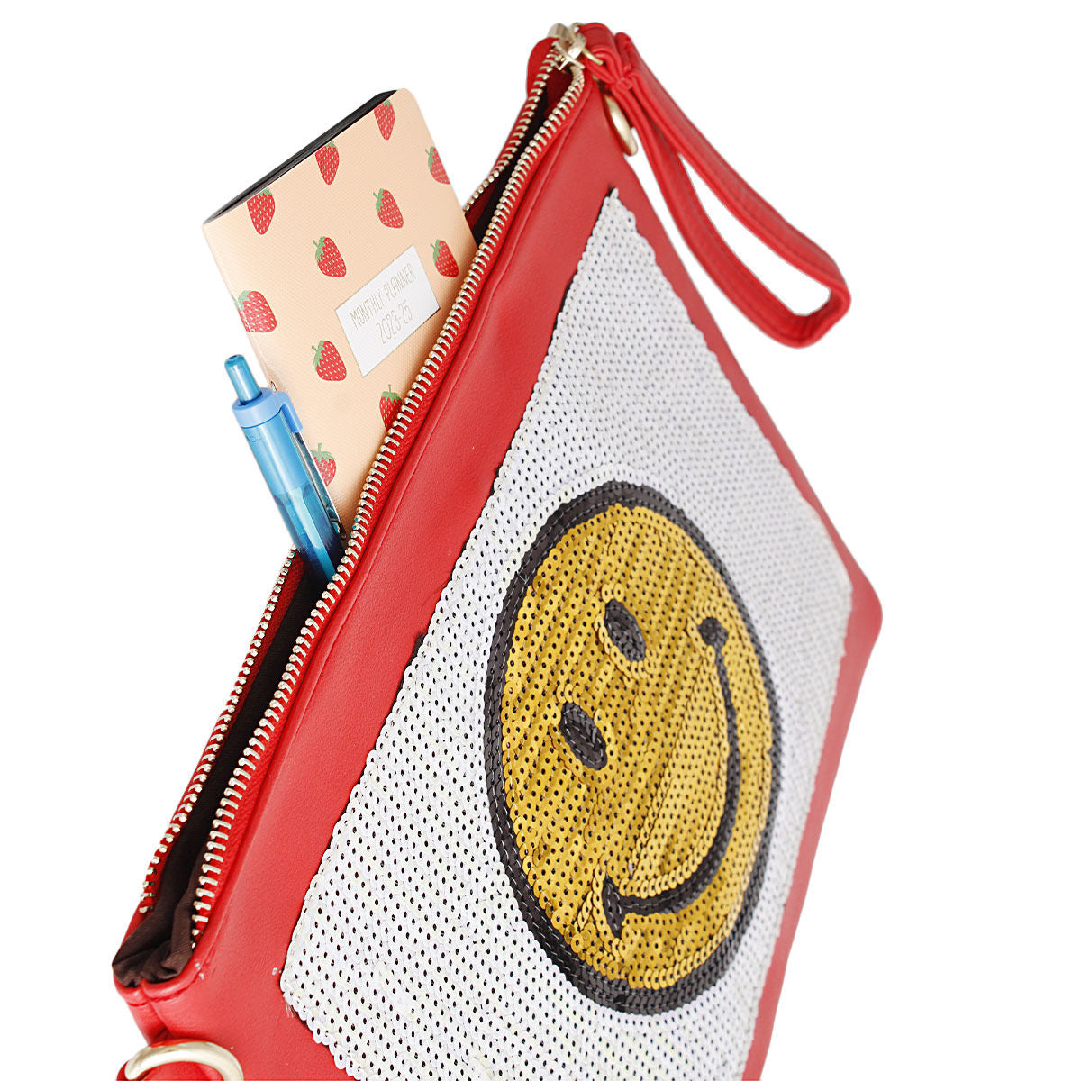 Fashion Handbag Red Sequin Clutch Stylish Statement Accessory