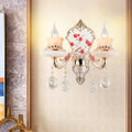 DecorBites™ Opal Frosted Glass 2-Light Gold Wall Mounted Lamp - Curved Postmodern Design for Restaurants