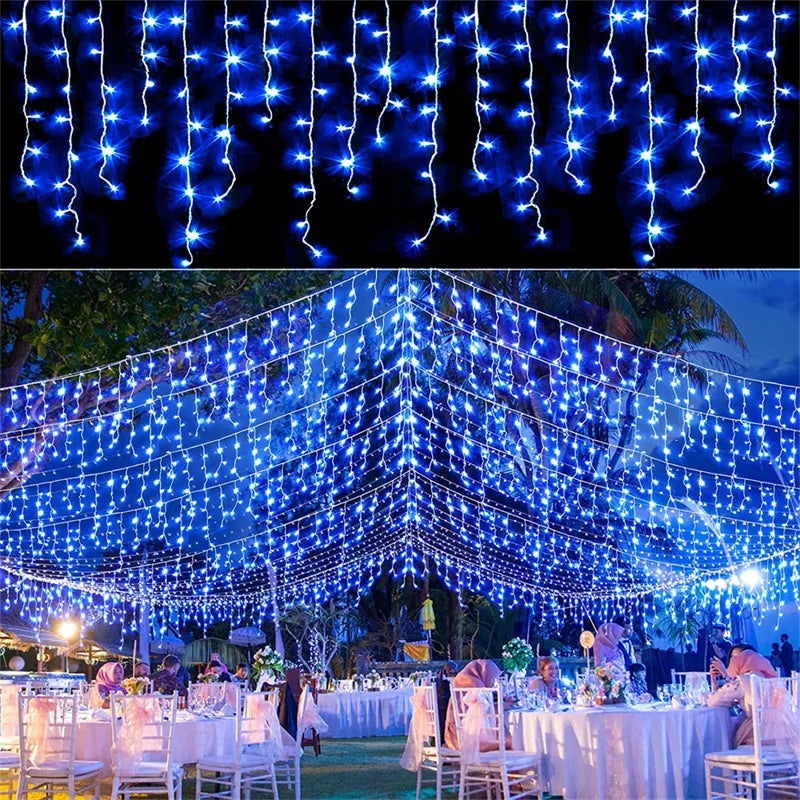 DecorBites™ Outdoor Christmas Waterfall Lights 5M Curtain String