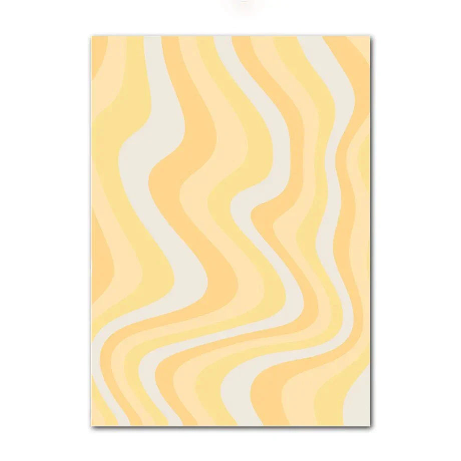 DecorBites™ Pastel Checkered Smiley Flower Wall Art Print