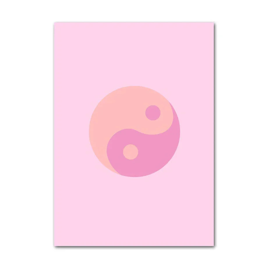 DecorBites™ Pastel Checkered Smiley Flower Wall Art Print