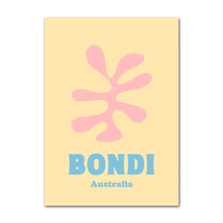 DecorBites™ Pastel Danish Flower Wall Art Print