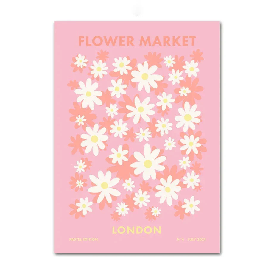 DecorBites™ Pastel Purple Flower Canvas Wall Art